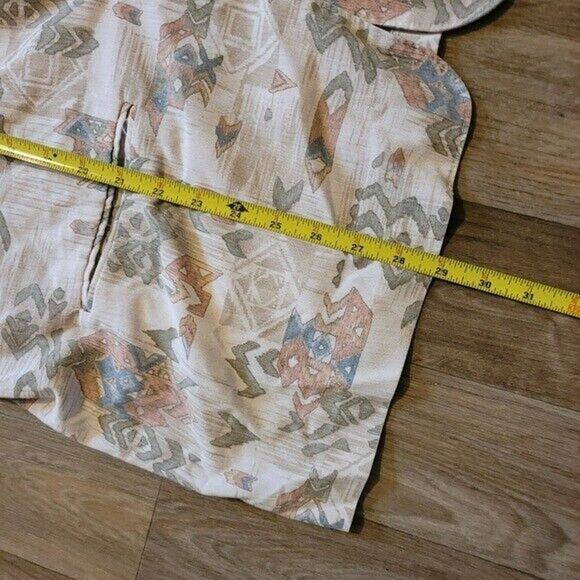 Vtg Aztec Southwestern Blazer Womens 20 XXL Lightweight Bohemian Pastel Earthy - Picture 10 of 11